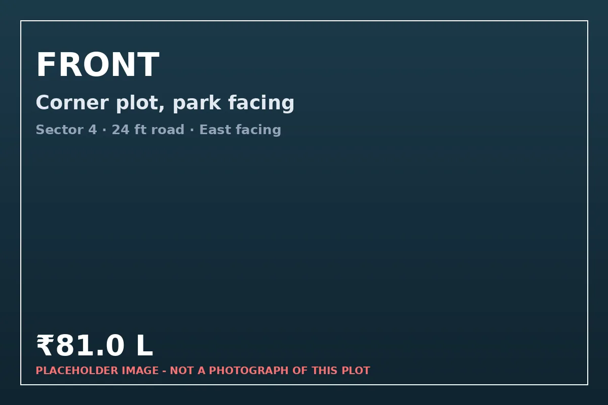 Corner plot, park facing — front, gomti nagar Lucknow